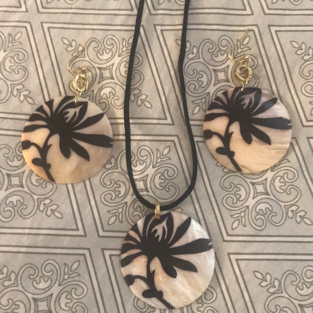 Necklace with matching earrings